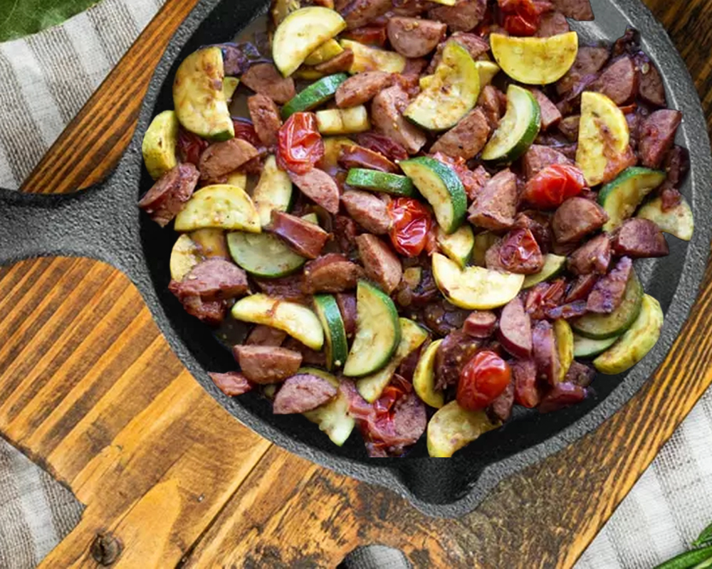 veggie sausage zucchini skillet